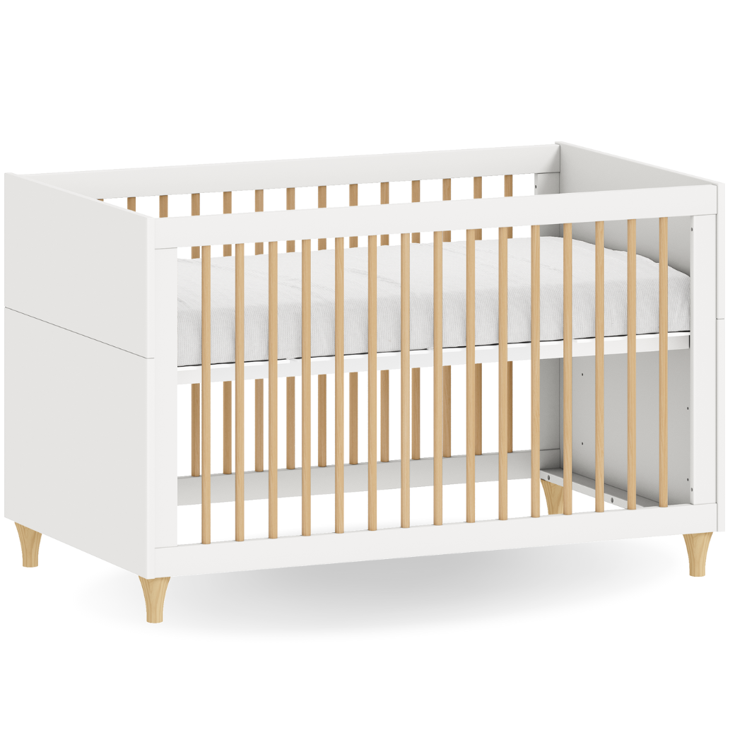 Berço Infantil Americano Branco vira Caminha Linha Fly