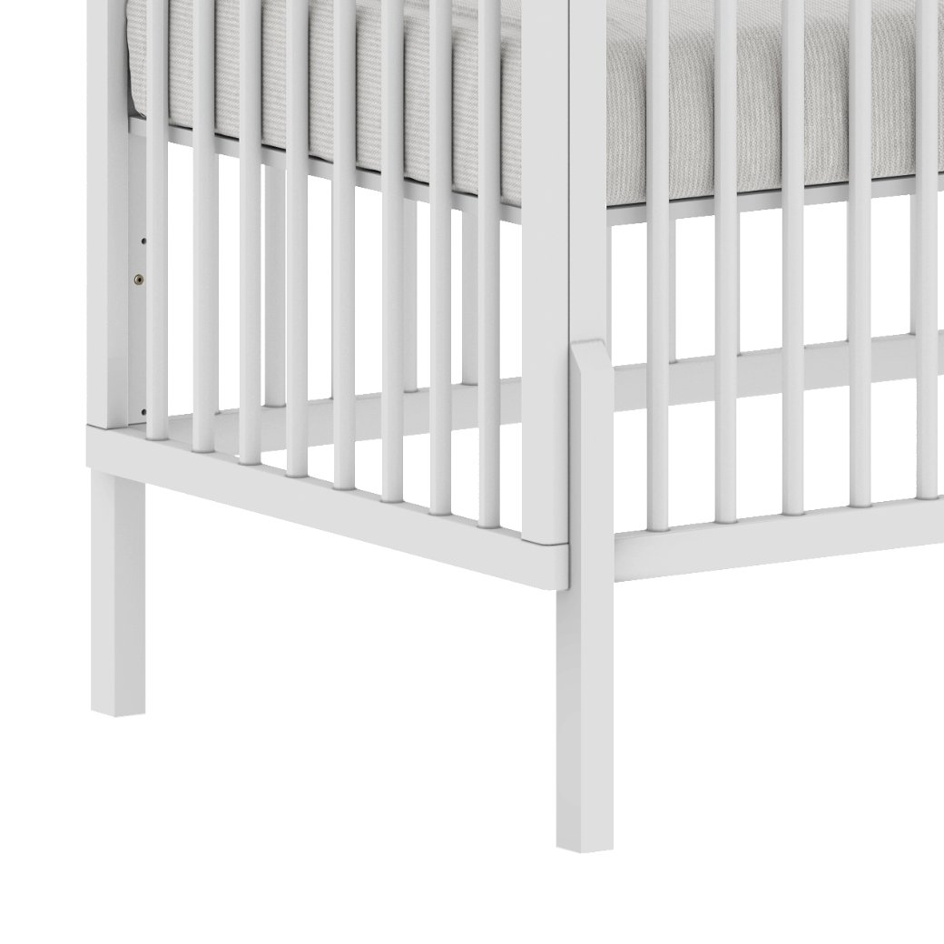 Berço Evolutivo 3 em 1 Branco Bold e Cômoda Branca Infantil Linha Bold