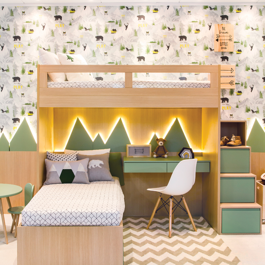 Beliche com Cama Auxiliar Linha Kids